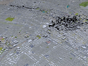 Los Angeles city California USA 100km Model 3D