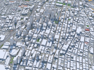 Los Angeles city California USA 100km Model 3D