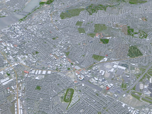 Louisville city Kentucky USA 80km 3D Model