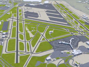Louisville city Kentucky USA 80km 3D Model