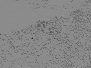 Louisville city Kentucky USA 80km 3D Model