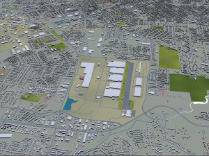 Louisville city Kentucky USA 80km 3D Model