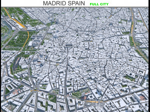 Madrid city Spain 80km 3D Model