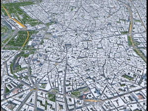 Madrid city Spain 80km 3D Model