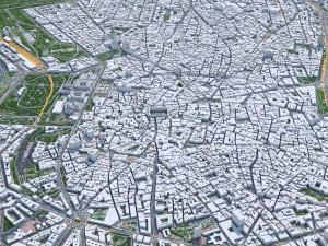 Madrid city Spain 80km 3D Model