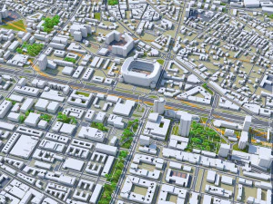 Madrid city Spain 80km 3D Model