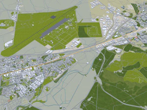 Madrid city Spain 80km 3D Model