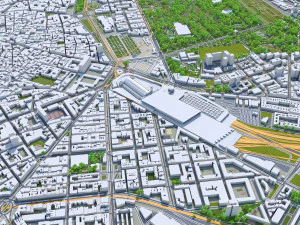 Madrid city Spain 80km 3D Model