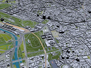 Madrid city Spain 80km 3D Model