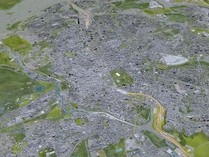 Madrid city Spain 80km 3D Model