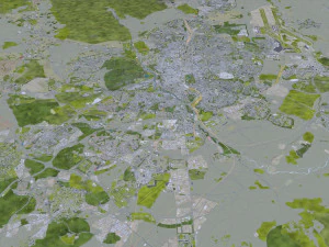 Madrid city Spain 80km 3D Model