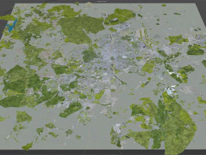 Madrid city Spain 80km 3D Model
