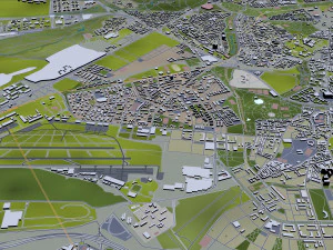 Madrid city Spain 80km 3D Model