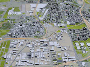Madrid city Spain 80km 3D Model