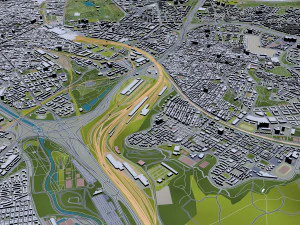 Madrid city Spain 80km 3D Model