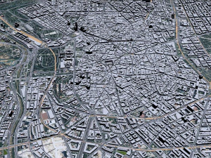 Madrid city Spain 80km 3D Model