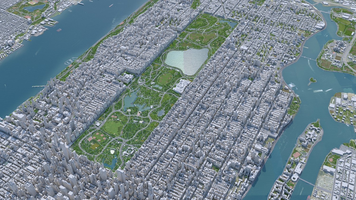 Manhattan City New York USA 40km 3D Модель In Здания 3DExport