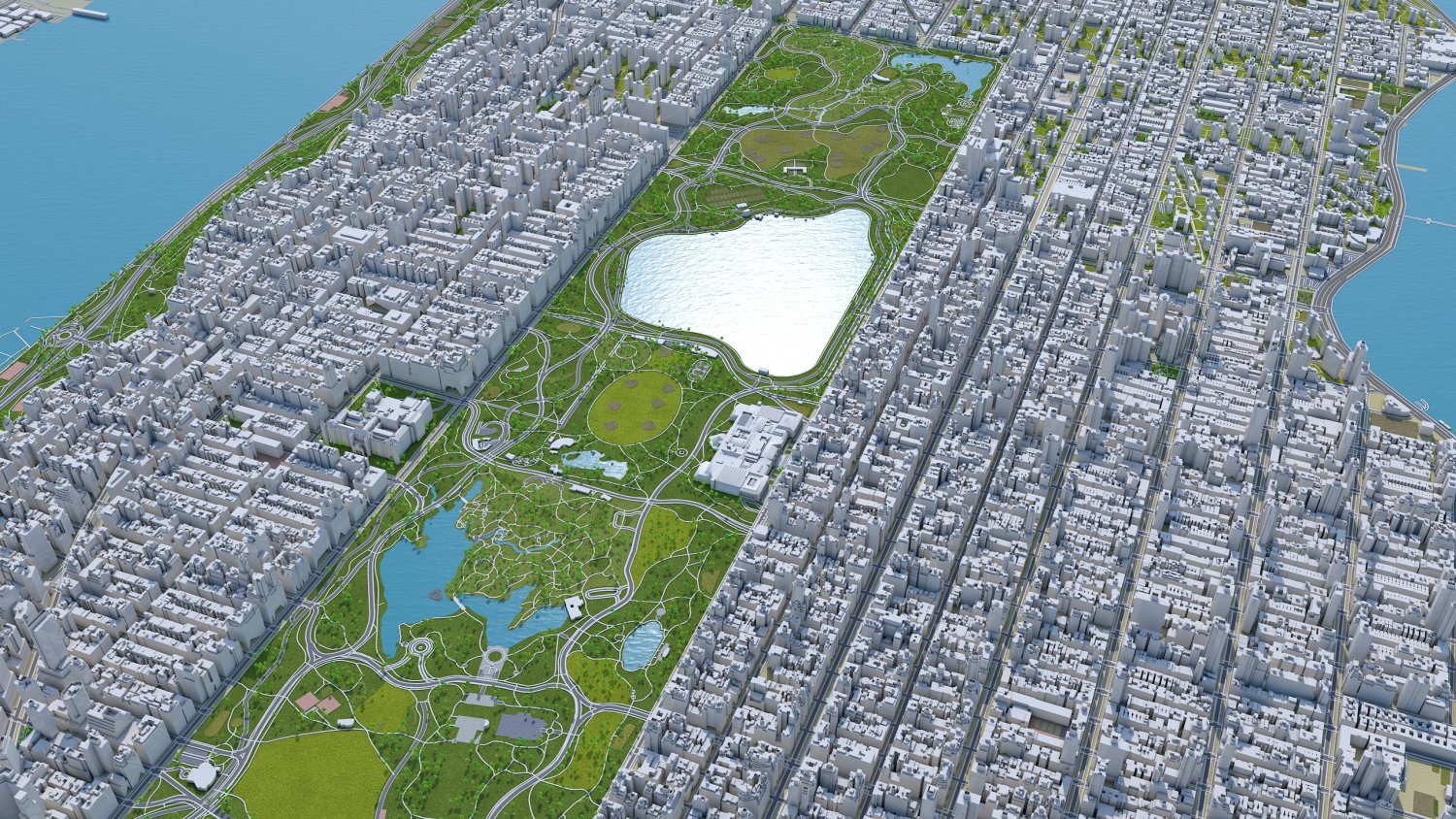Manhattan City New York USA 40km 3D Модель In Здания 3DExport