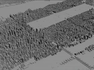 Manhattan city New York USA 40km 3D Model