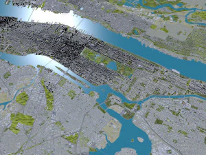 Manhattan city New York USA 40km 3D Model