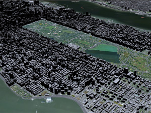 Manhattan city New York USA 40km 3Dモデル