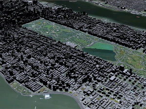 Manhattan city New York USA 40km 3D Model