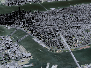 Manhattan city New York USA 40km 3Dモデル