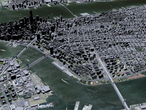 Manhattan city New York USA 40km 3D Model