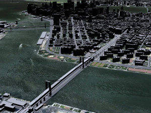 Manhattan city New York USA 40km 3D Model