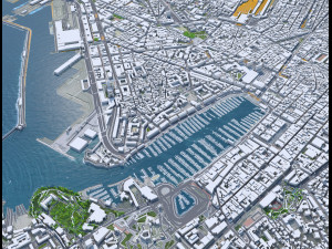Marseille city France 50km Modelo 3D