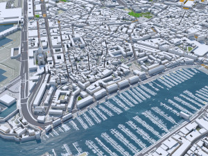 Marseille city France 50km Modelo 3D
