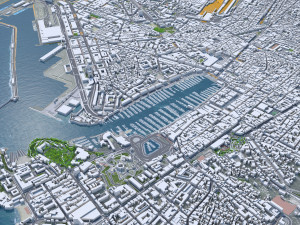 Marseille city France 50km Modelo 3D