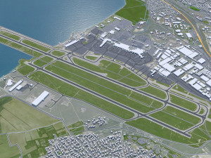 Marseille city France 50km Modelo 3D