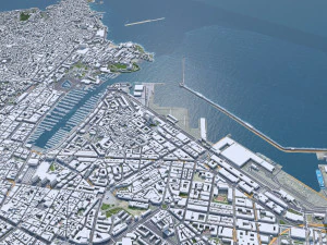 Marseille city France 50km 3D Model