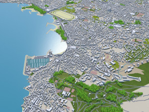 Marseille city France 50km Modelo 3D