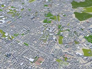Marseille city France 50km 3D Model