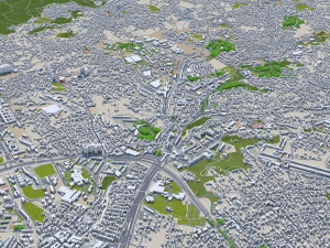 Marseille city France 50km Modelo 3D