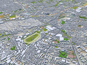 Marseille city France 50km Modelo 3D