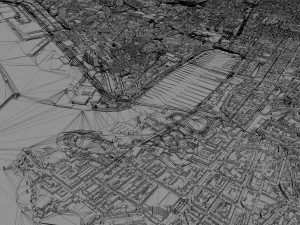 Marseille city France 50km 3D Model