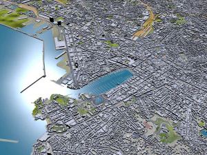 Marseille city France 50km 3D Model