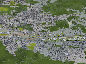 Marseille city France 50km 3D Model