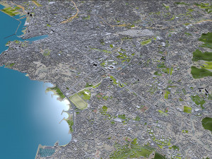 Marseille city France 50km Modelo 3D