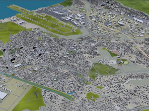 Marseille city France 50km 3D Model