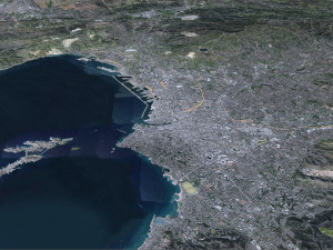 Marseille city France 50km Modelo 3D