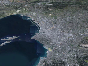 Marseille city France 50km 3D Model