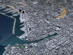 Marseille city France 50km 3D Model