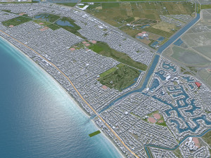 Melbourne city Australia 100km 3D मॉडल