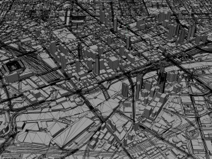 Melbourne city Australia 100km 3D मॉडल