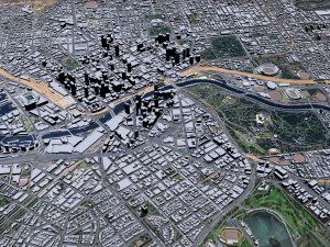 Melbourne city Australia 100km 3D मॉडल