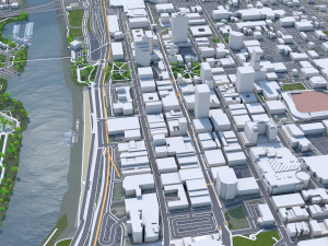 Memphis city Tennessee USA 90km 3D मॉडल